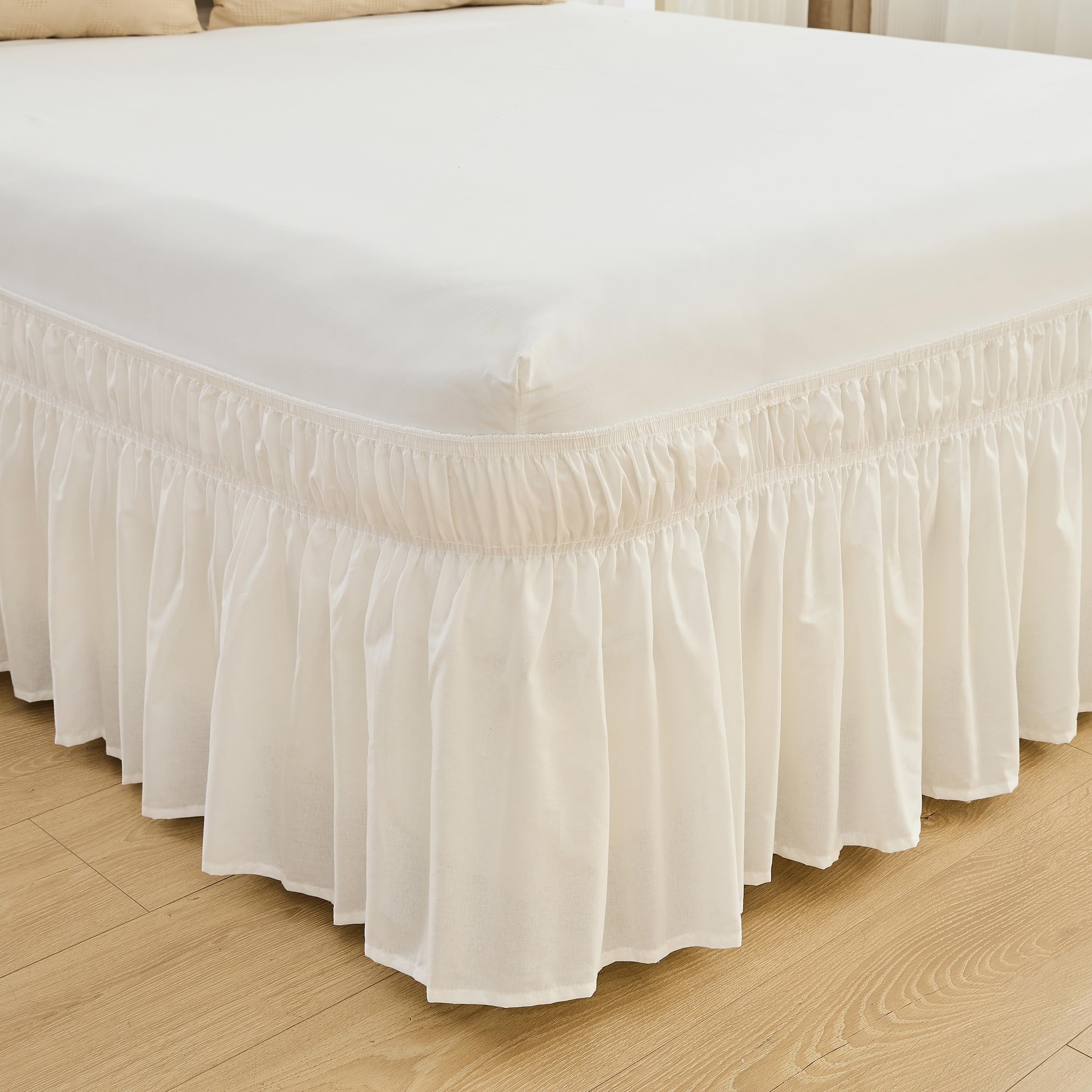 BISELINA Faldón de Cama Envolvedor de 17" de Altura,