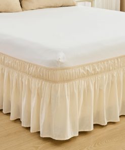 BISELINA Faldón de Cama Envoltura 17" de Caída, Algodón