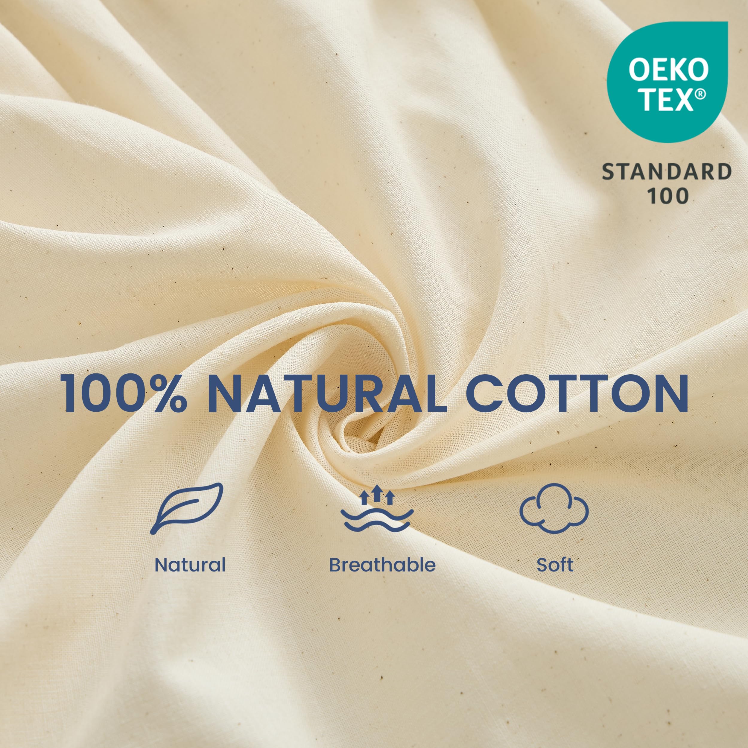 BISELINA Faldón de Cama Ajustable de Algodón de 17" de - Imagen 3