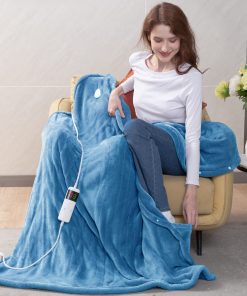 Manta Eléctrica OCTROT De Franela Azul 50"x62", Manta