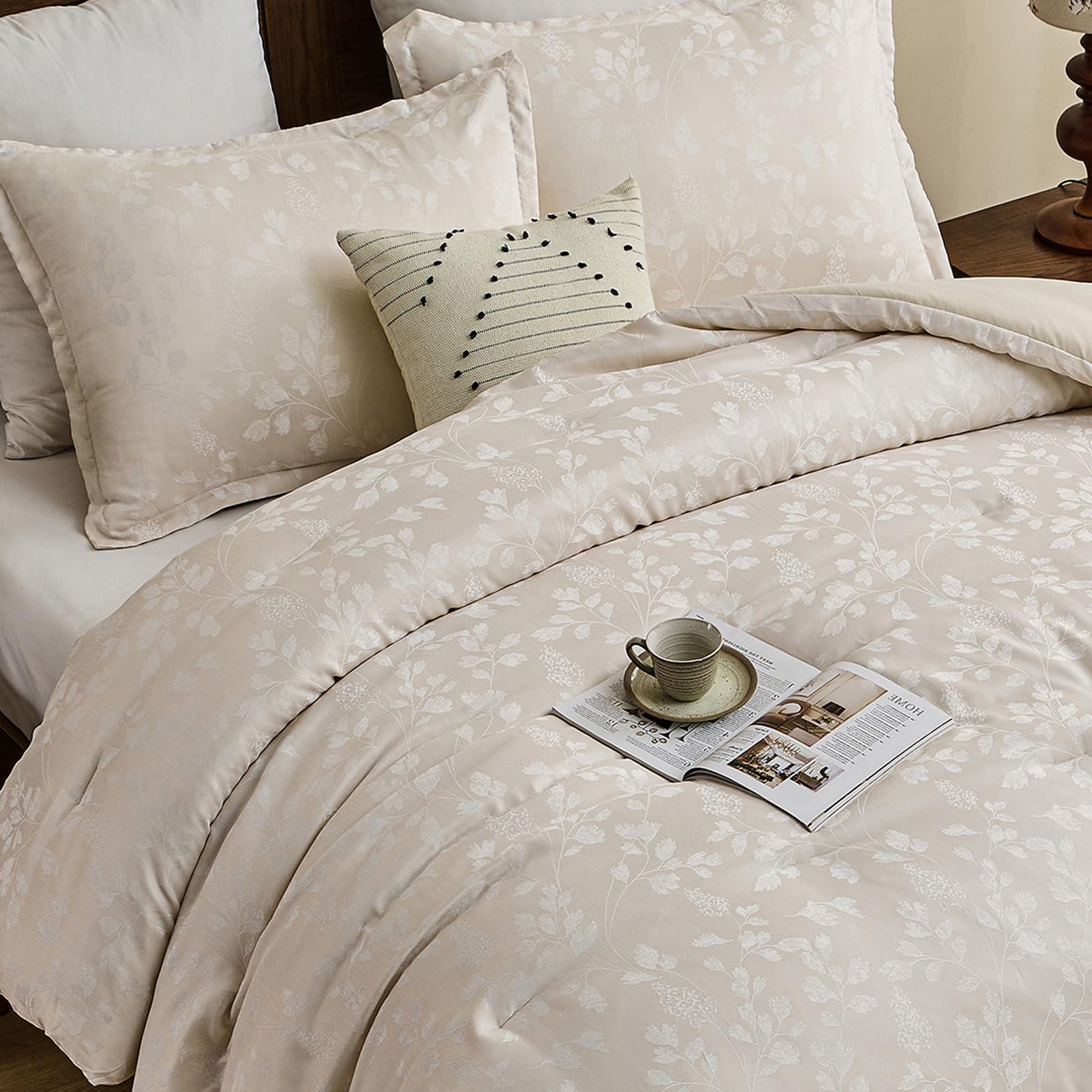 Set de Edredón Tamaño King PANGUSHAN, Floral Vintage