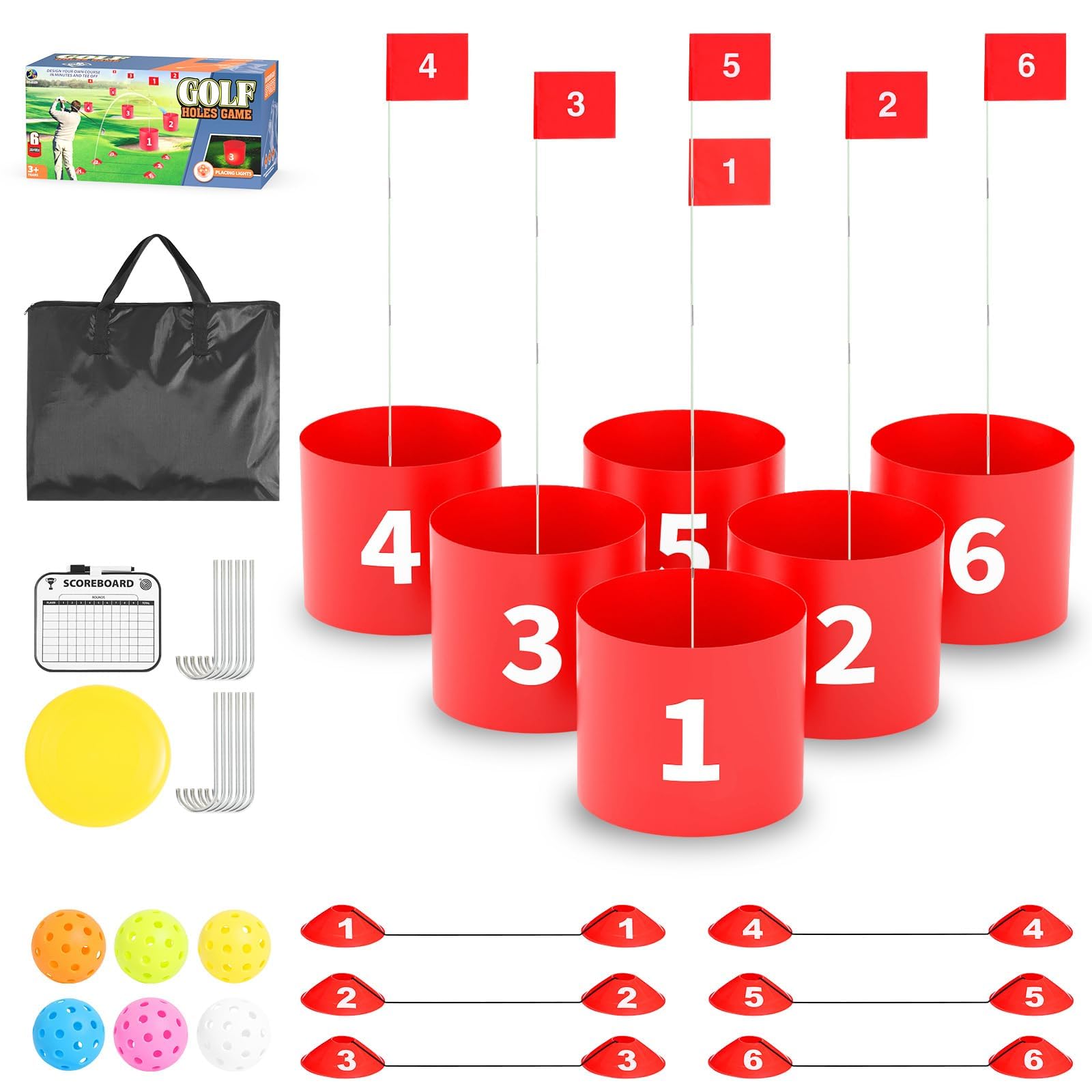 Juego de Golf de 6 Hoyos FOOING, Juego de Golf al Aire