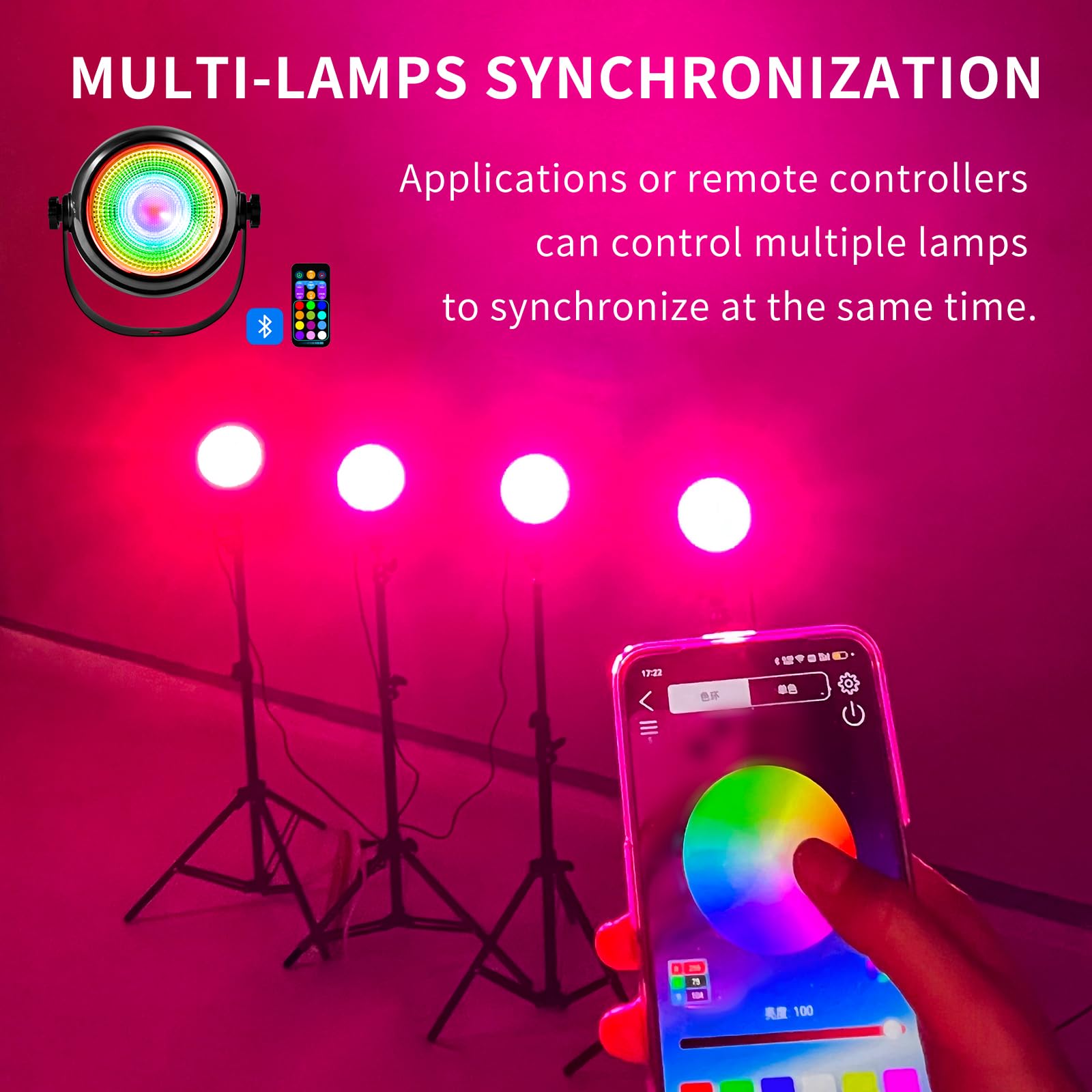 Luz de ambiente DJ PAR Light, luz de baile súper brillante - Imagen 5