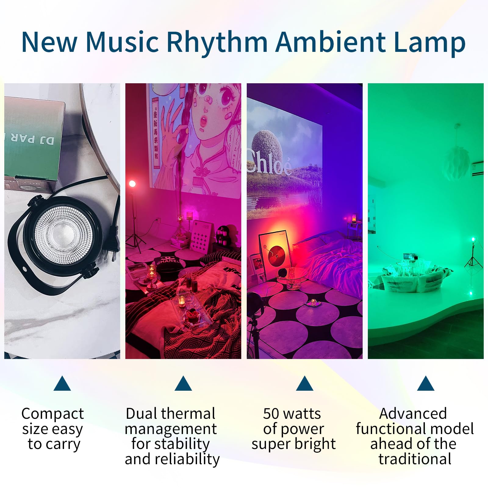 Luz de ambiente DJ PAR Light, luz de baile súper brillante - Imagen 7