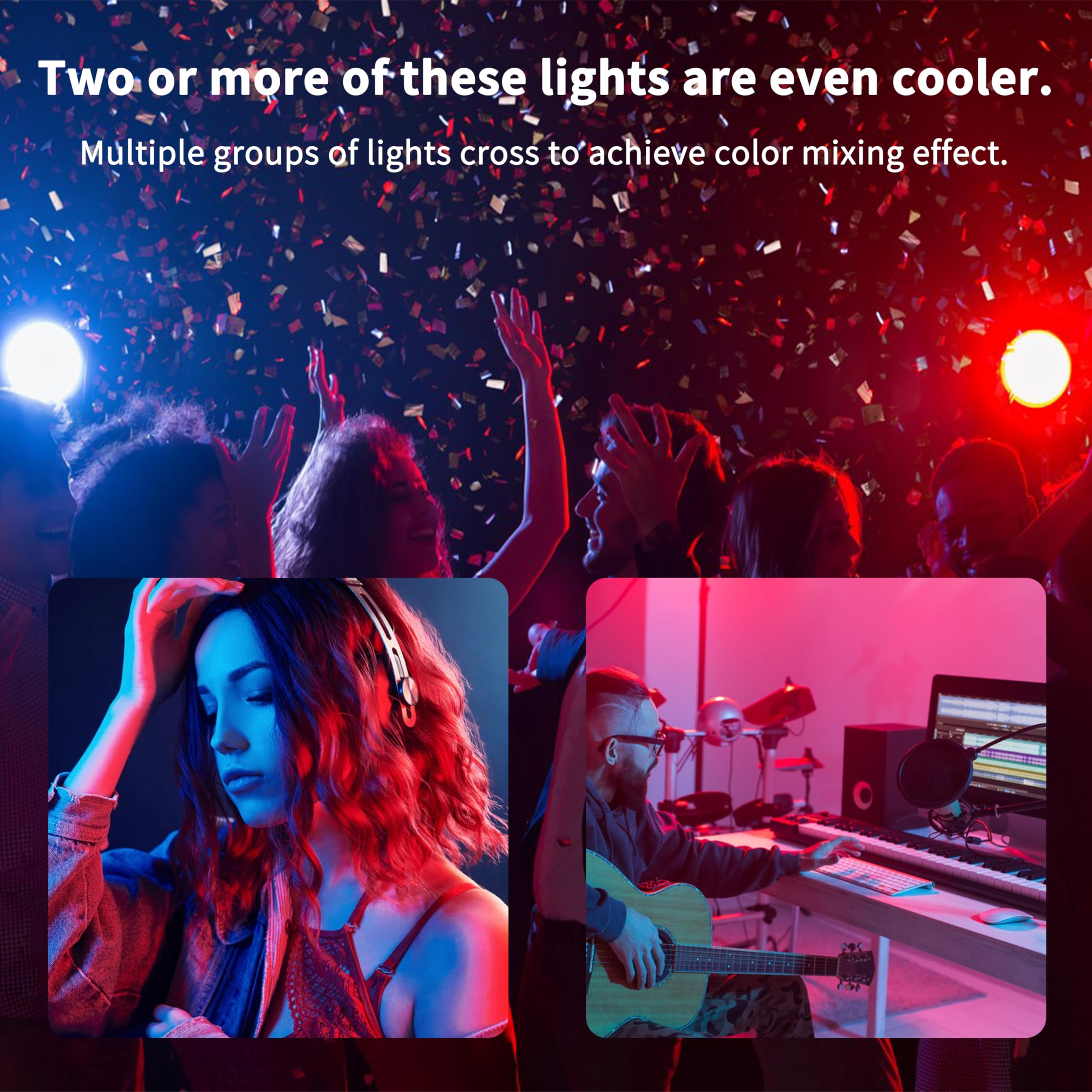 Luz de ambiente DJ PAR Light, luz de baile súper brillante - Imagen 8