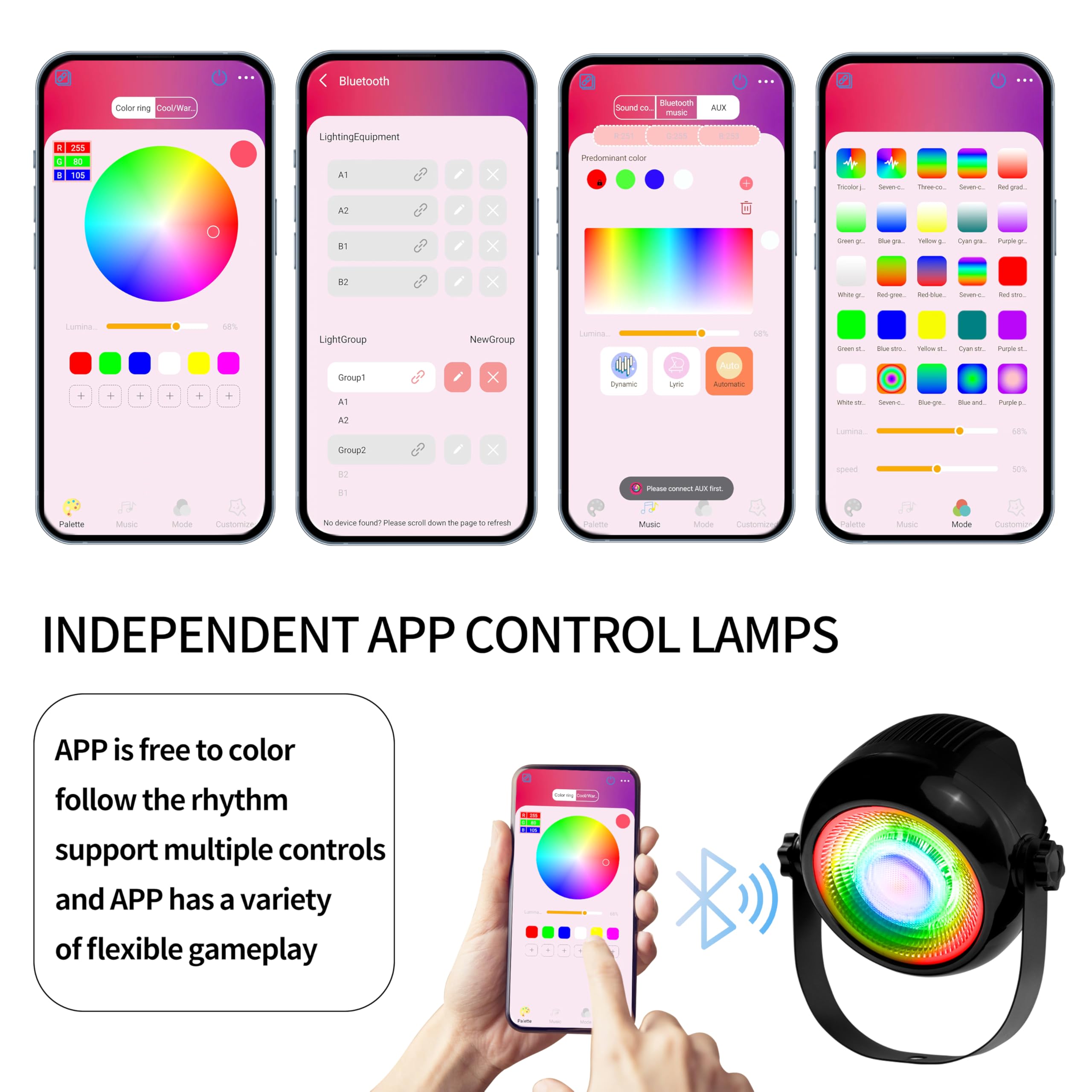 Luz de ambiente DJ PAR Light, luz de baile súper brillante - Imagen 4