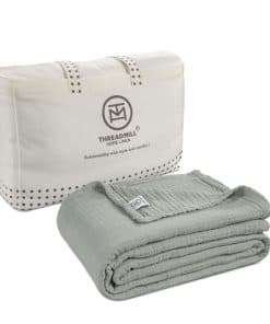 Cobertor de muselina Threadmill para cama -Gris Escocés