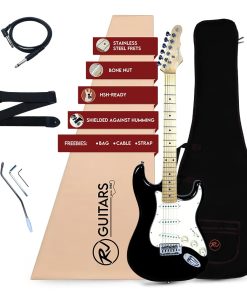 Guitarra Eléctrica RJ Guitars Basic -Negro con Golpeador Mar