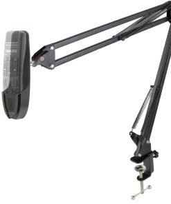 Soporte de micrófono de brazo telescópico ajustable de 38"