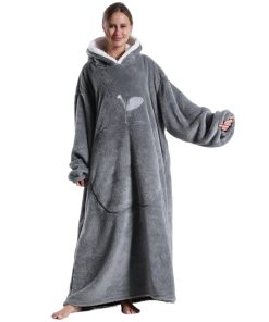 Msrlassn Sábana con Capucha para Adultos Manta Grande Sobre