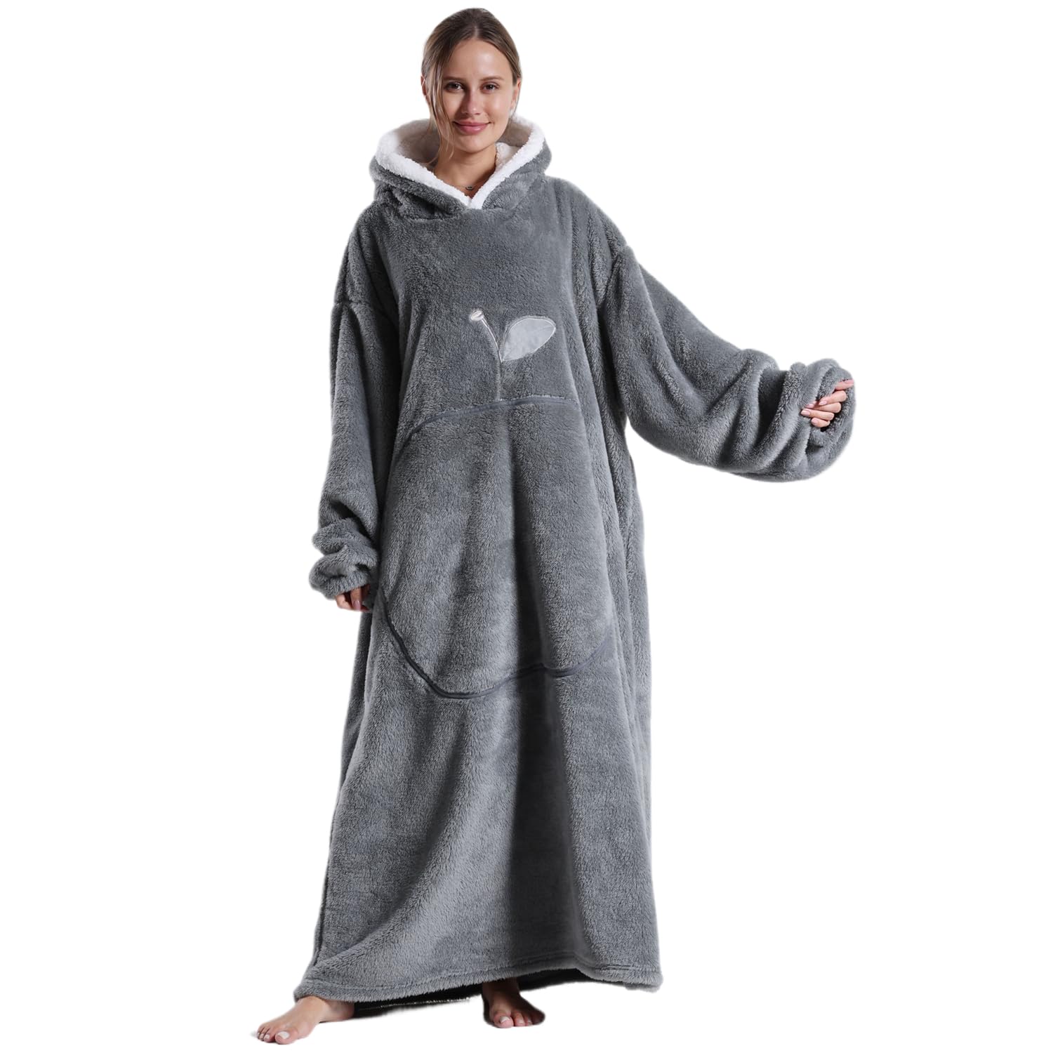 Msrlassn Sábana con Capucha para Adultos Manta Grande Sobre