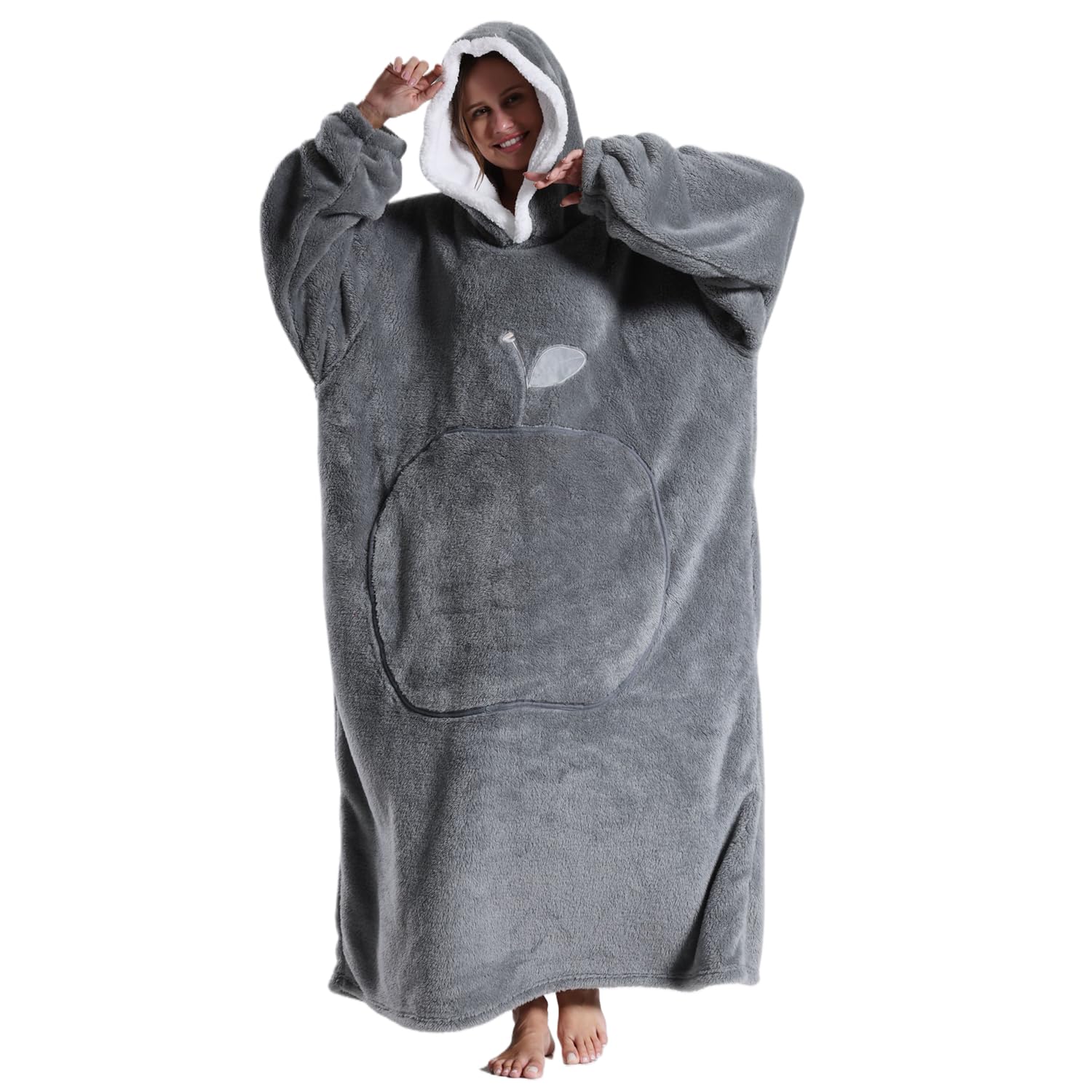 Msrlassn Sábana con Capucha para Adultos Manta Grande Sobre - Imagen 5