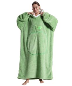 Msrlassn Manta con Capucha - Manta de Forro Polar con