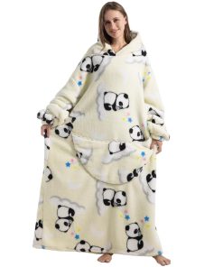 Msrlassn Wearable Blanket Hoodie for Throw Blanket Sherpa