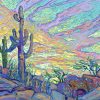 Rompecabezas de madera Erin Hanson Dawning Saguaro de