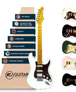 Guitarra Eléctrica RJ Guitars Gigline -Blanco Olímpico HSS