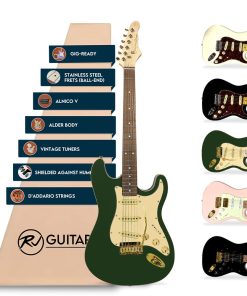 Guitarra Eléctrica RJ Guitars Gigline -Oliva Antiguo