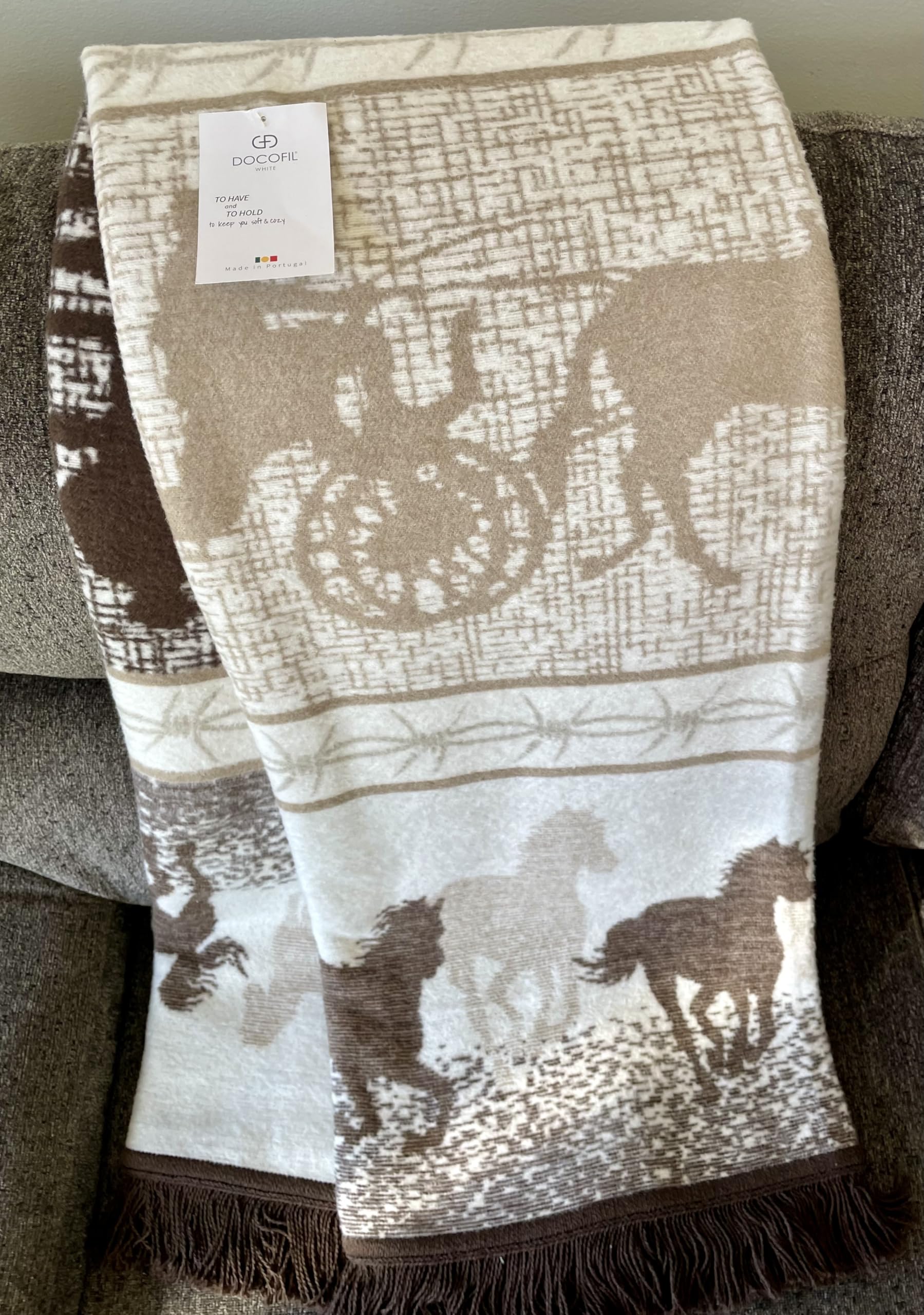 Manta Decorativa Roca Home Made in Portugal a Cuadros y