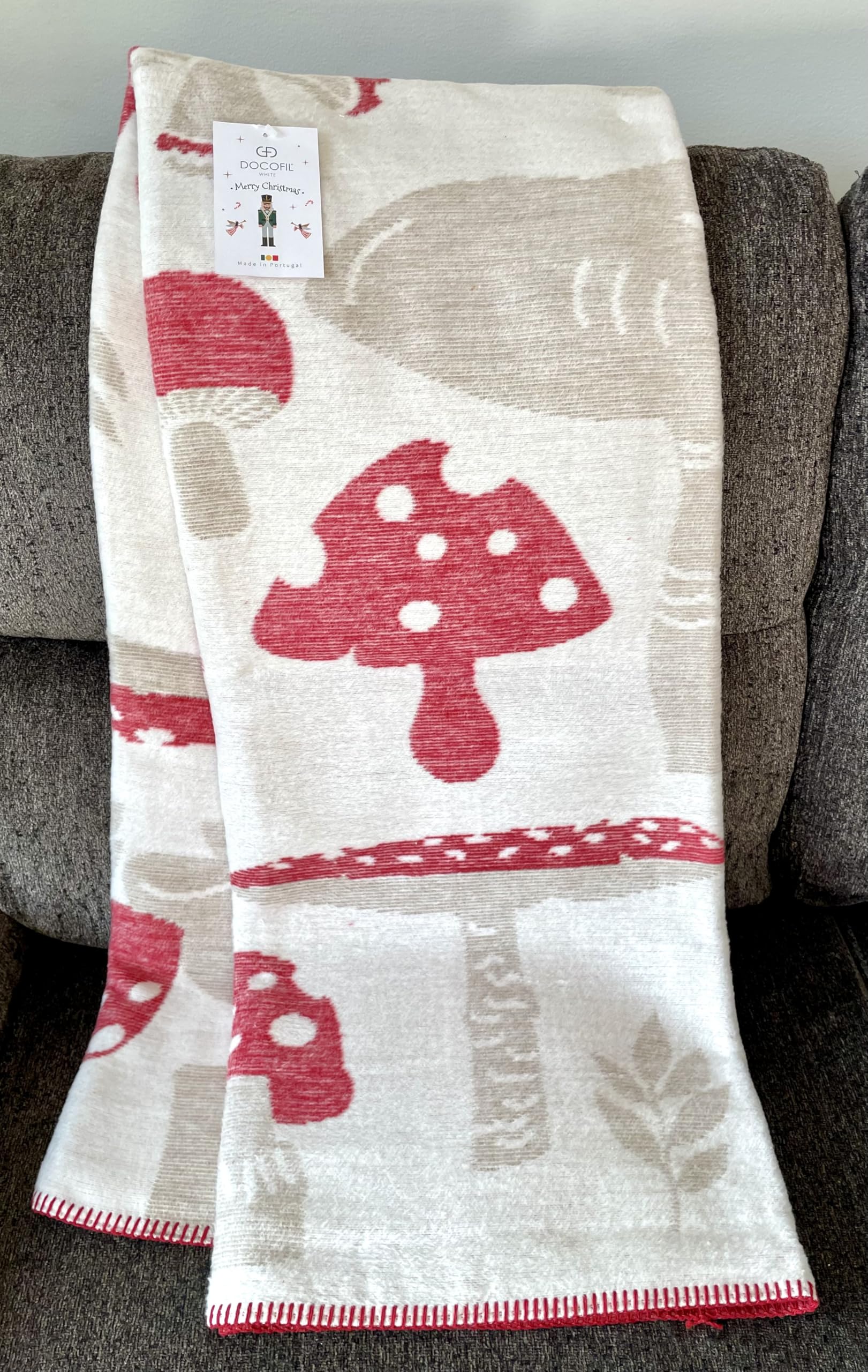 Manta Decorativa Roca Home Made in Portugal en Cuadros a - Imagen 4