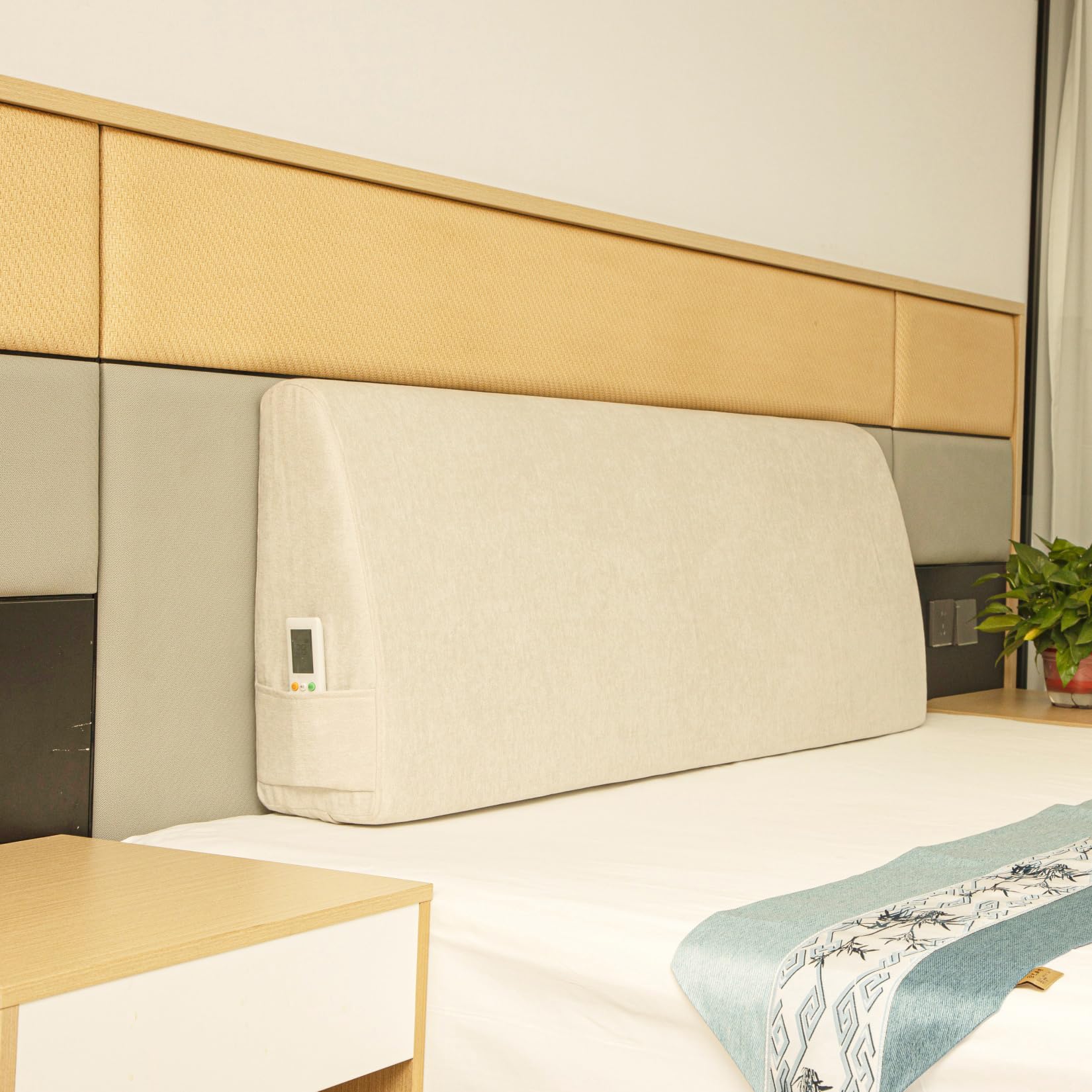 Almohada de cuña PYXAYS, Almohada de cabecera, -Beige