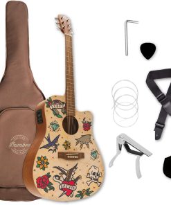 Guitarra Acústica Eléctrica de Bambú de 41". Ideal para