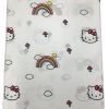 Juego de sábanas de algodón Hello Kitty (Blanco - Arcoíris