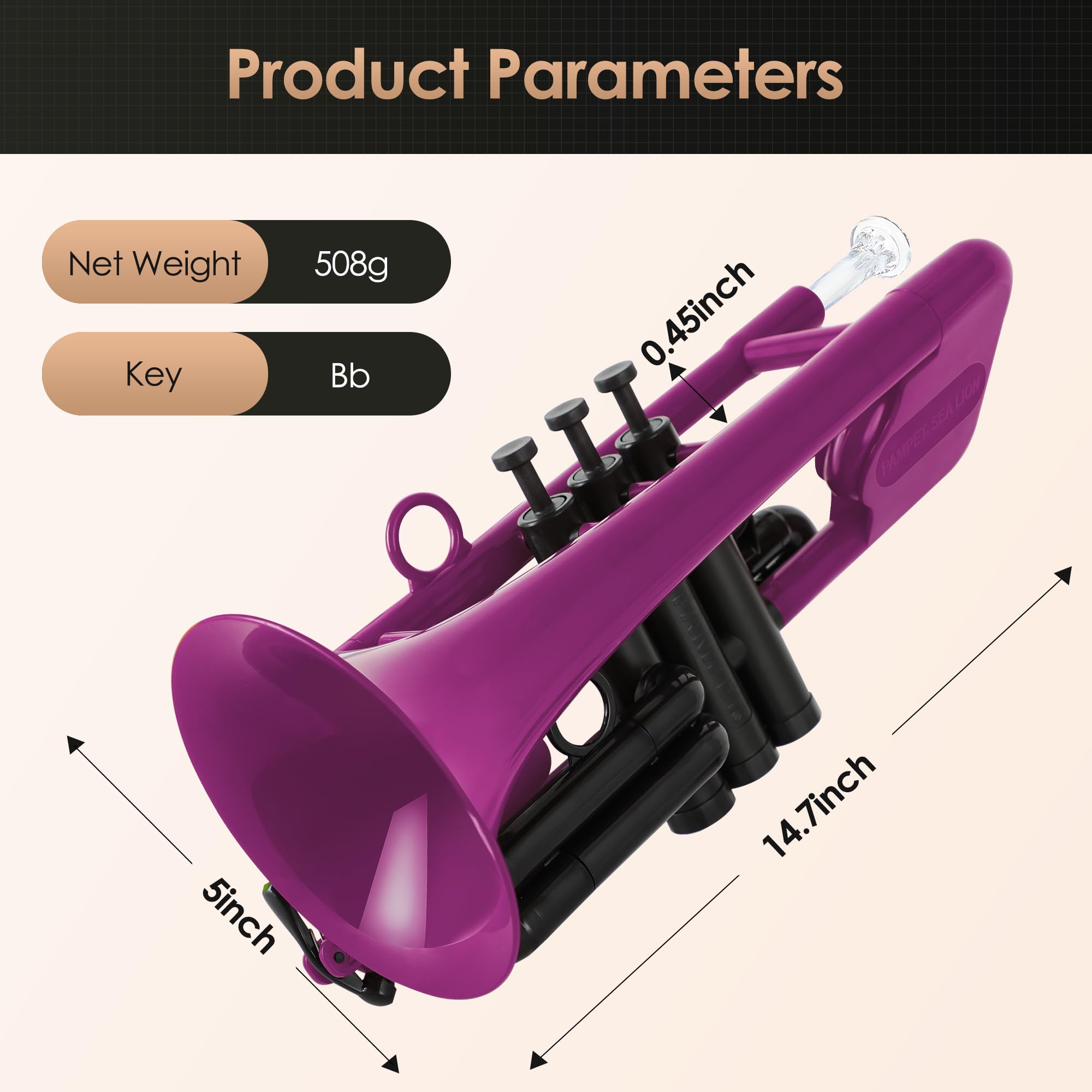 Trompeta Profesional PAMPET SEA LION de plástico estándar - Imagen 3