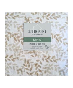 Juego de sábanas estampadas de 6 piezas -Beige