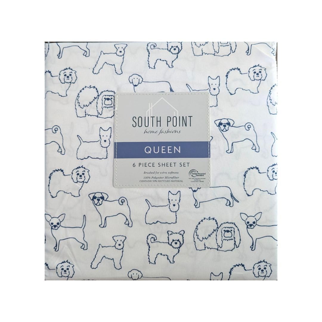 Juego de sábanas estampadas de 6 piezas South Point Home