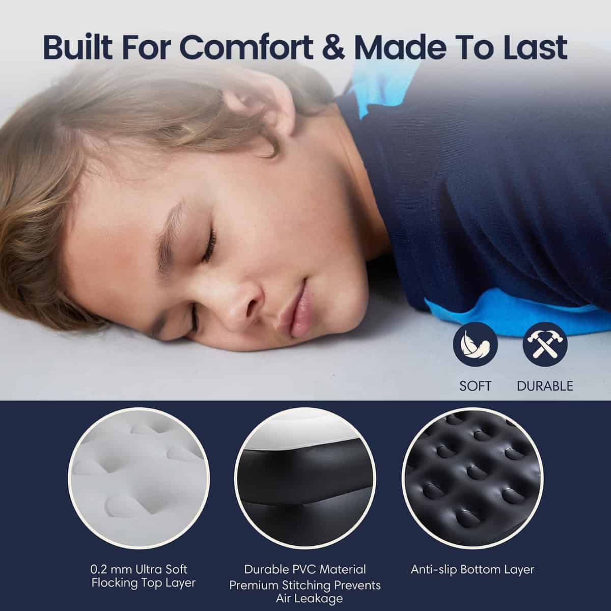 Colchón Inflable OhGeni con Bomba Incorporada, Colchón para - Imagen 5