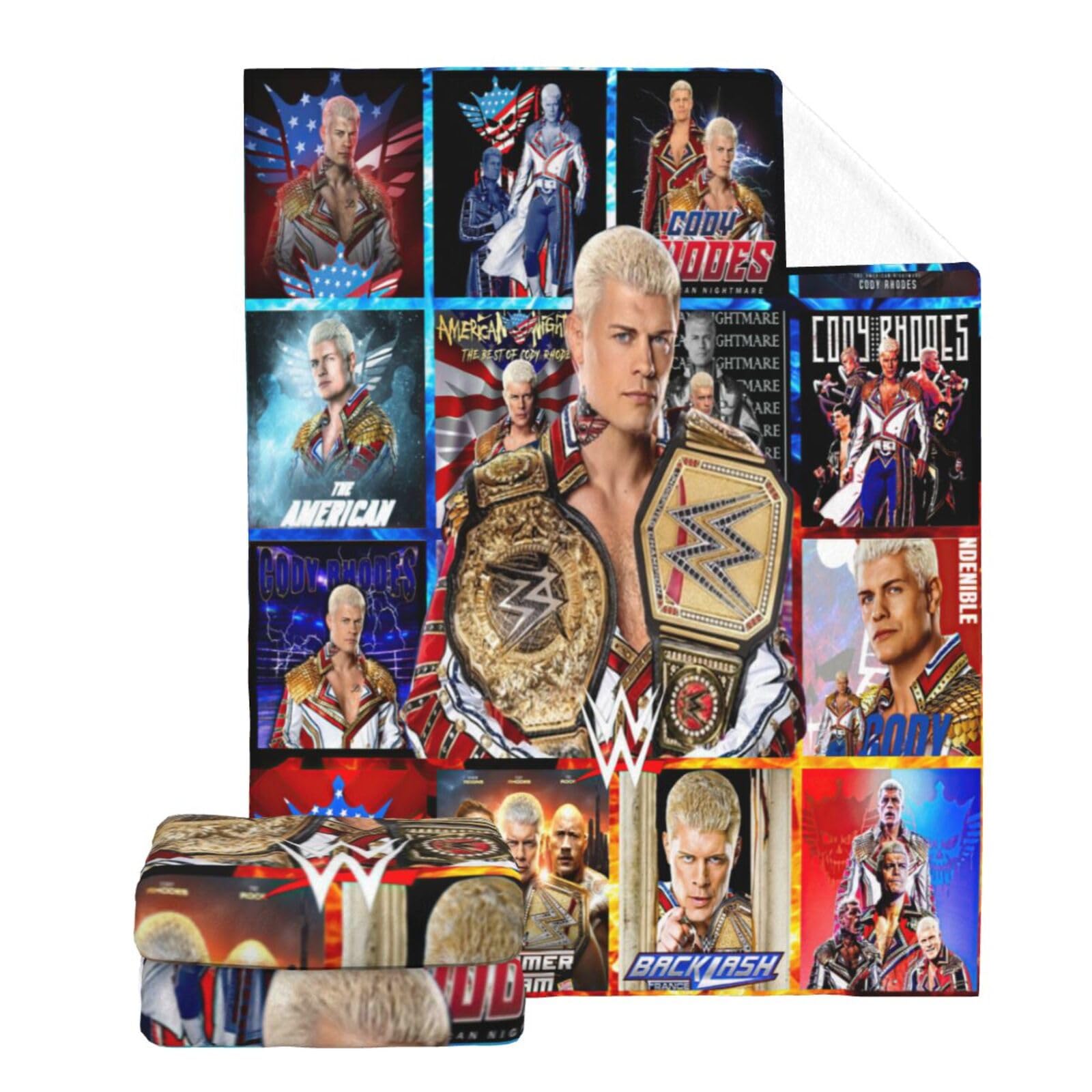 Manta de Franela NINWANAG Co'dy Wrestler Rho'des Suave y