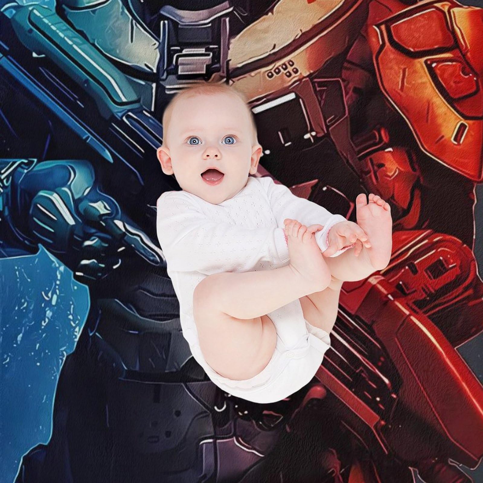 Cobertor de lana Master Chief ligero y cálido para sofá - Imagen 9