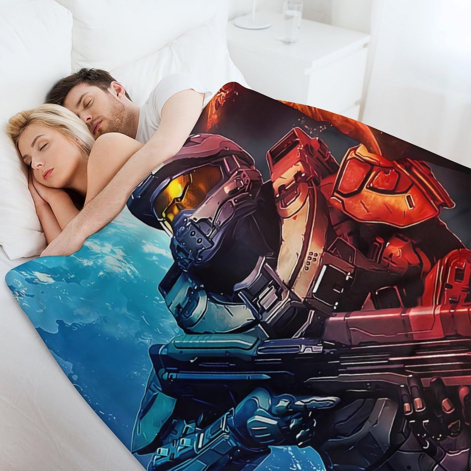 Cobertor de lana Master Chief ligero y cálido para sofá - Imagen 7