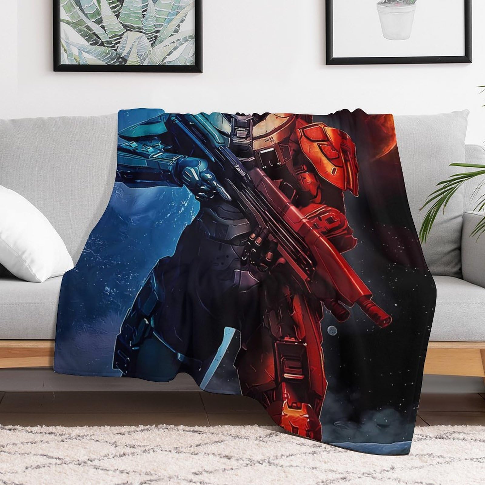 Cobertor de lana Master Chief ligero y cálido para sofá - Imagen 6