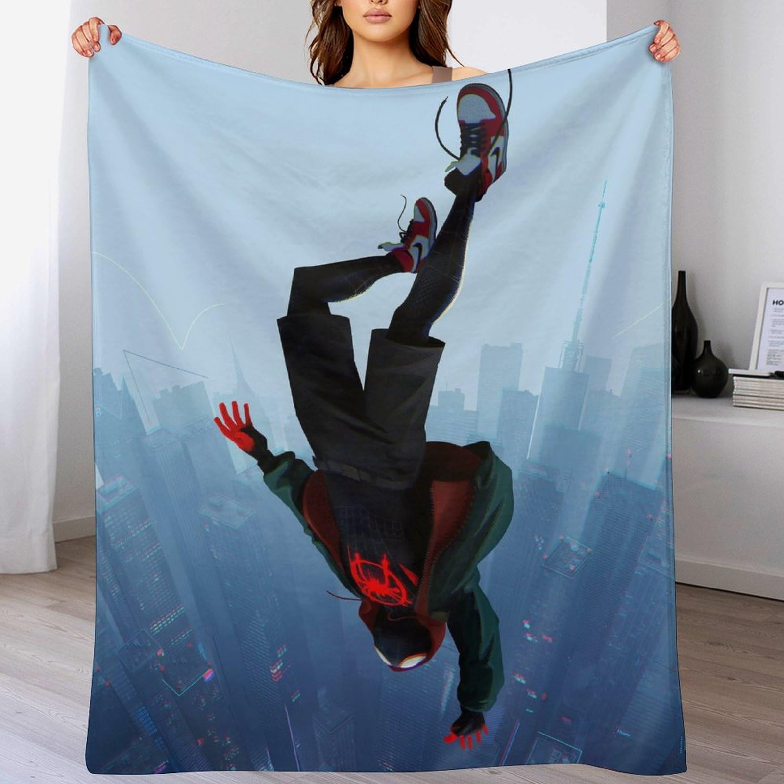 Manta con diseño de salto de Miles Morales, ligera y - Imagen 5