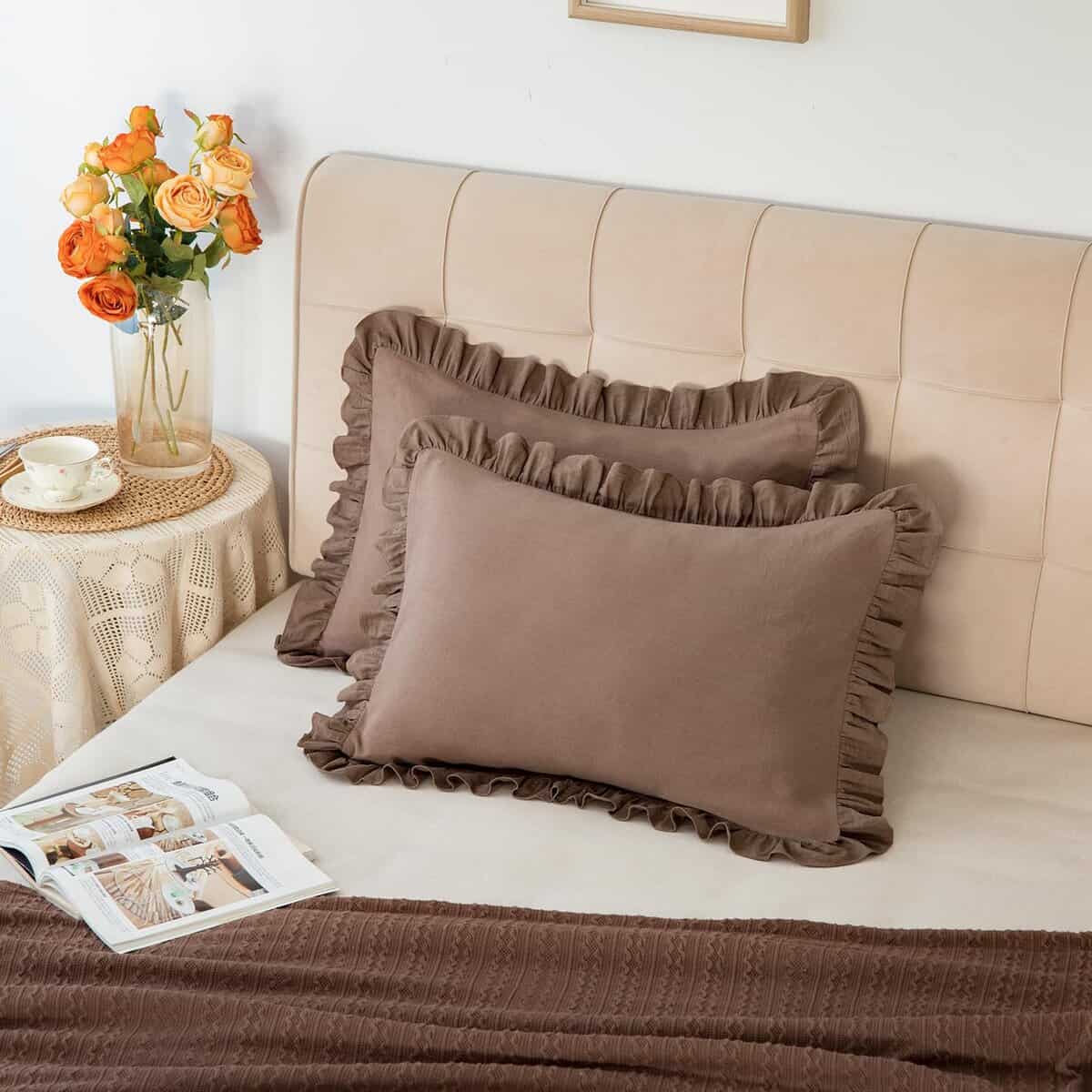 Set de 2 Fundas de Almohada Glory Season de -Chocolate Marró