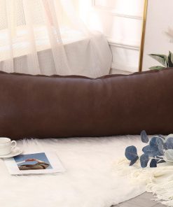 NUYECY Funda de Almohada Cuerpo de Cuero Falso 20 x 54