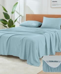 Juego de sábanas GOKOTTA de 3 piezas para cama individual,