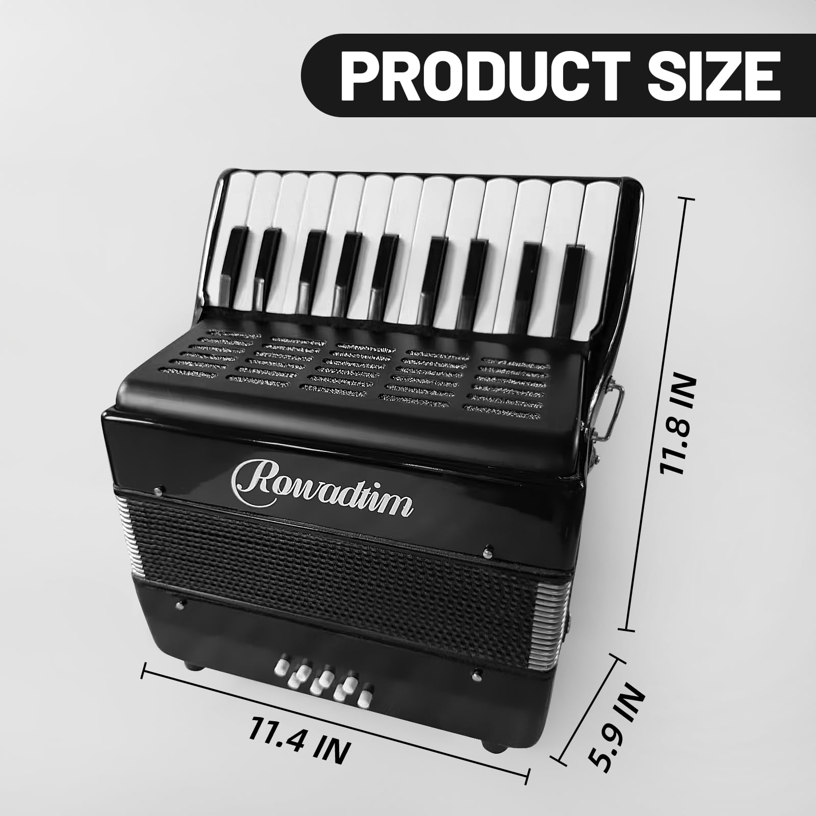 Acordeón - 22 Teclas 8 Bajos, Profesional & Principiante - Imagen 6