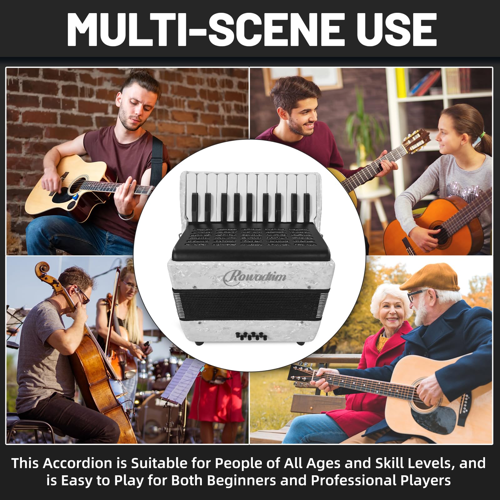 Acordeón - 22 Teclas 8 Bajos, Acordeón de Teclado - Imagen 8