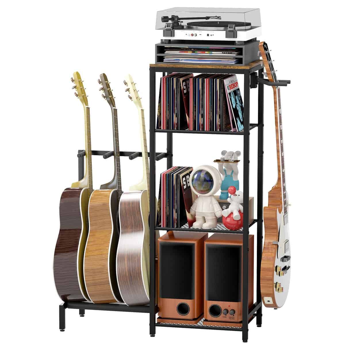 yeshine Soportes de Guitarra en el Piso con 4 Soportes para