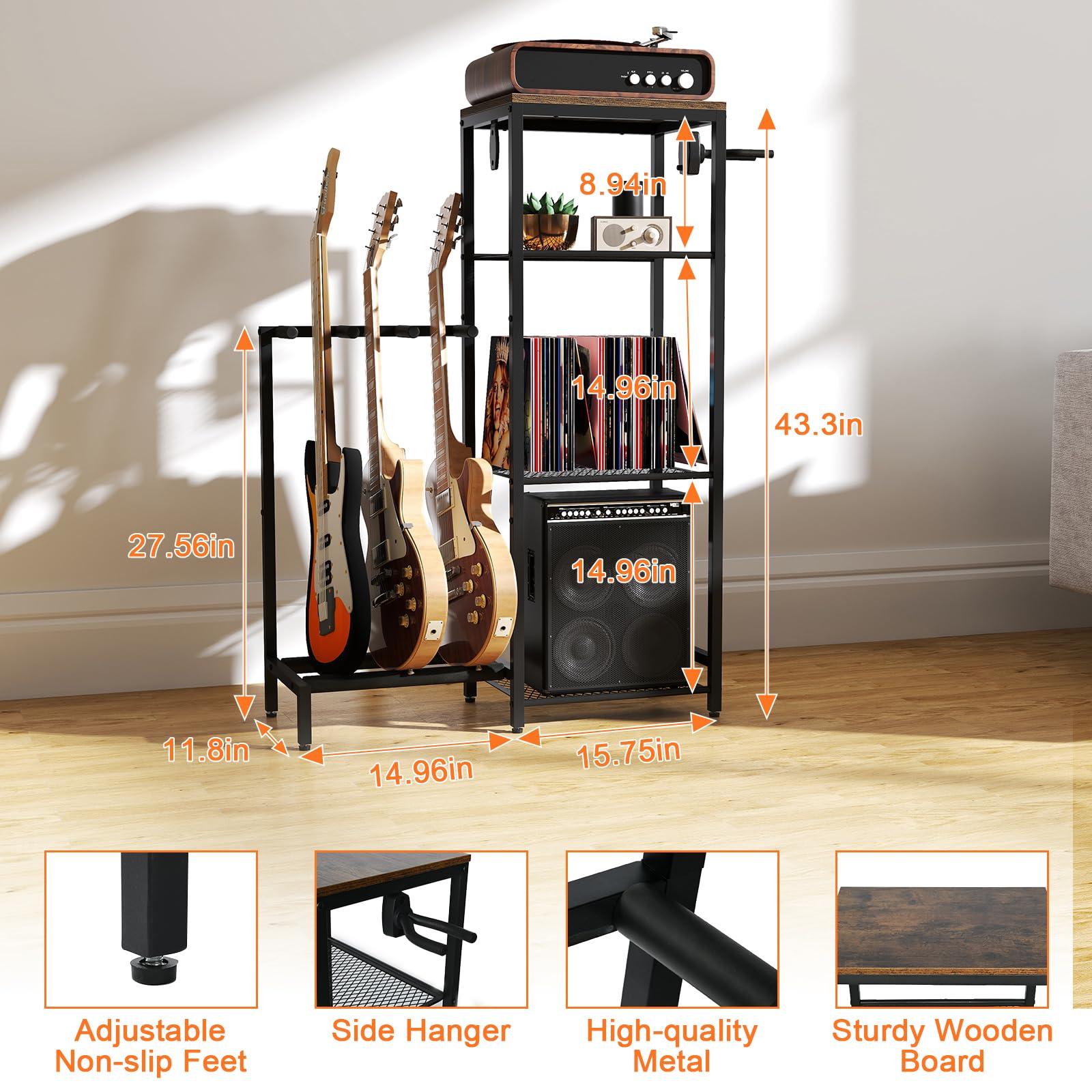 Soporte de guitarra múltiple YAGEANNL, soporte de guitarra - Imagen 4