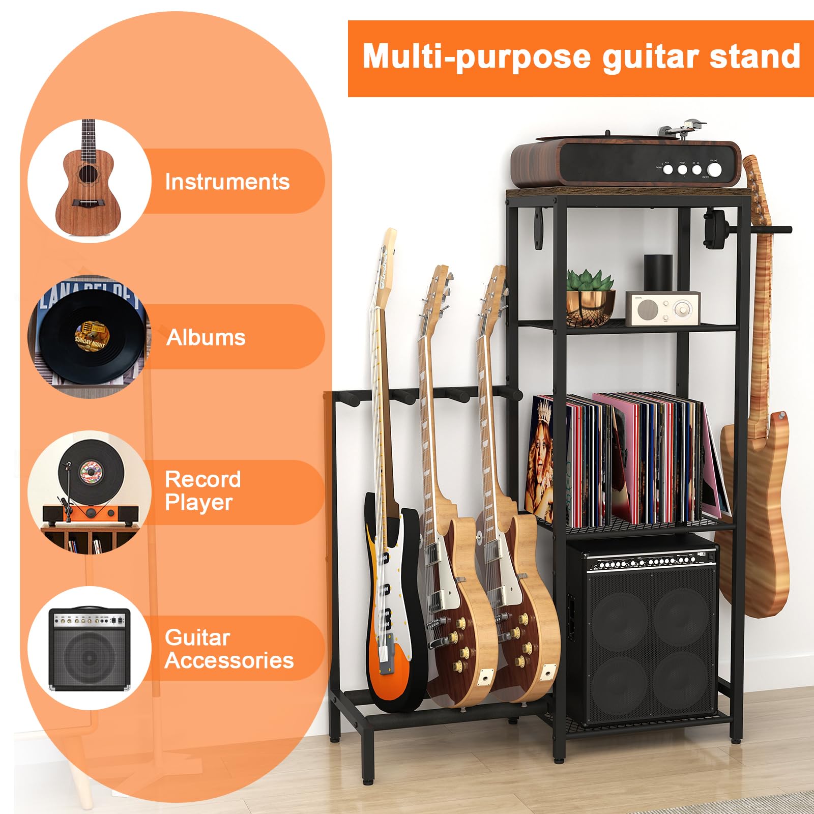 Soporte de guitarra múltiple YAGEANNL, soporte de guitarra - Imagen 5