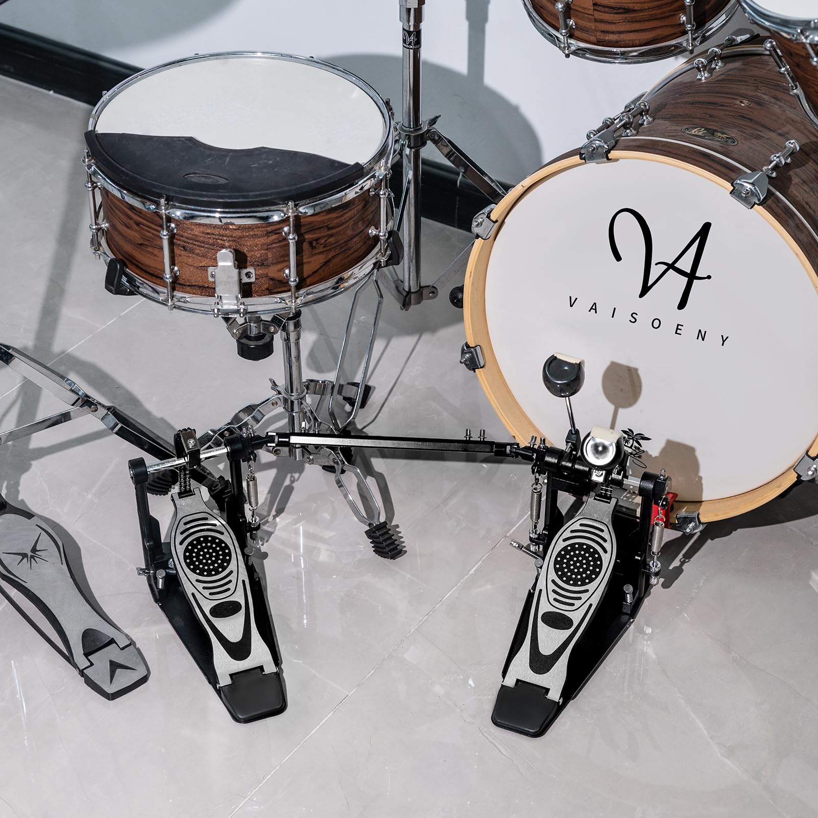 Pedal Doble de Bombo Vaisoeny, Pedal Doble de Cadena para - Imagen 7