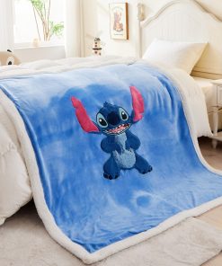 Manta de franela Sherpa NEWCOSPLAY 3D Cartoon Bordada