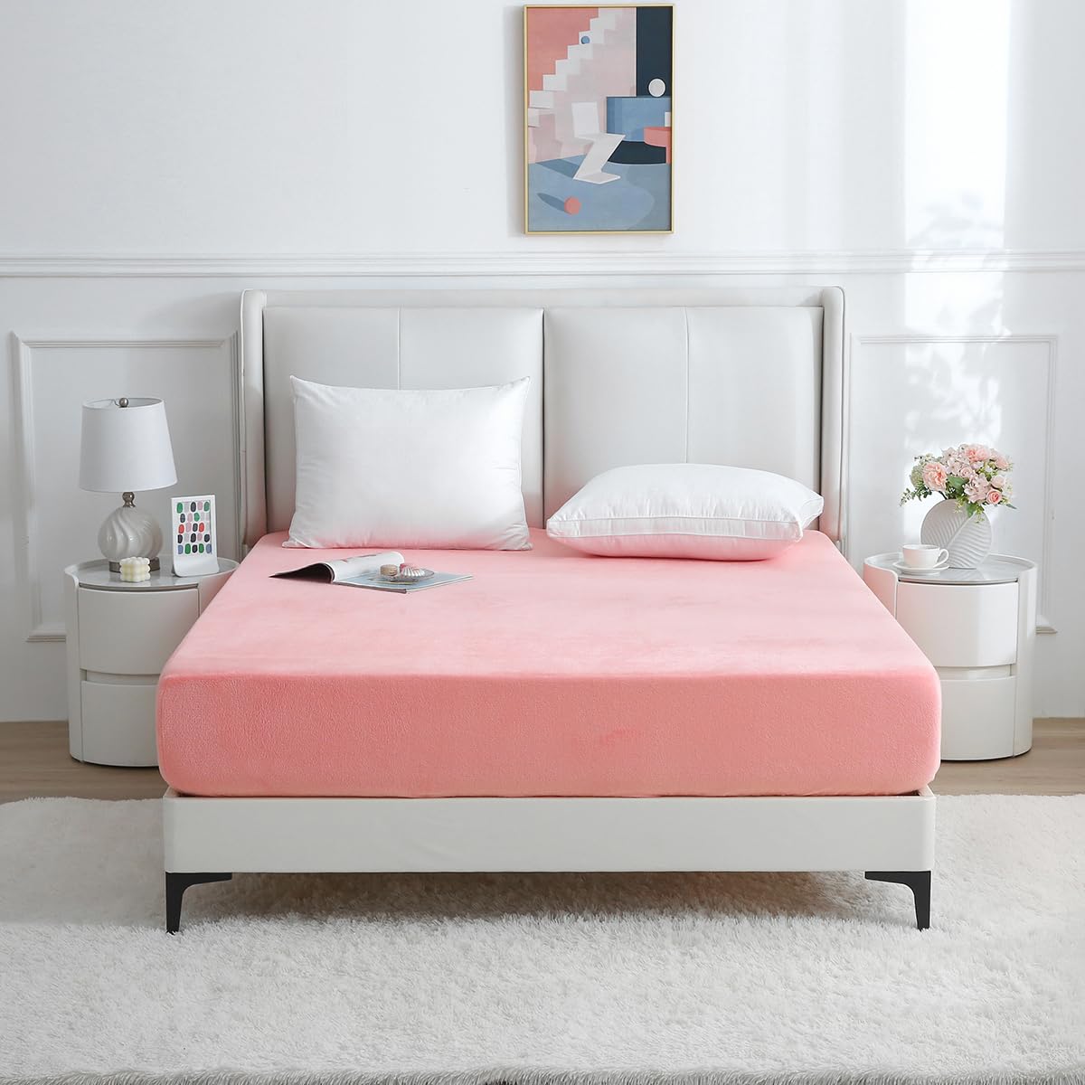 Nokolulu Sábana Ajustable de Franela King - Suave Sábana