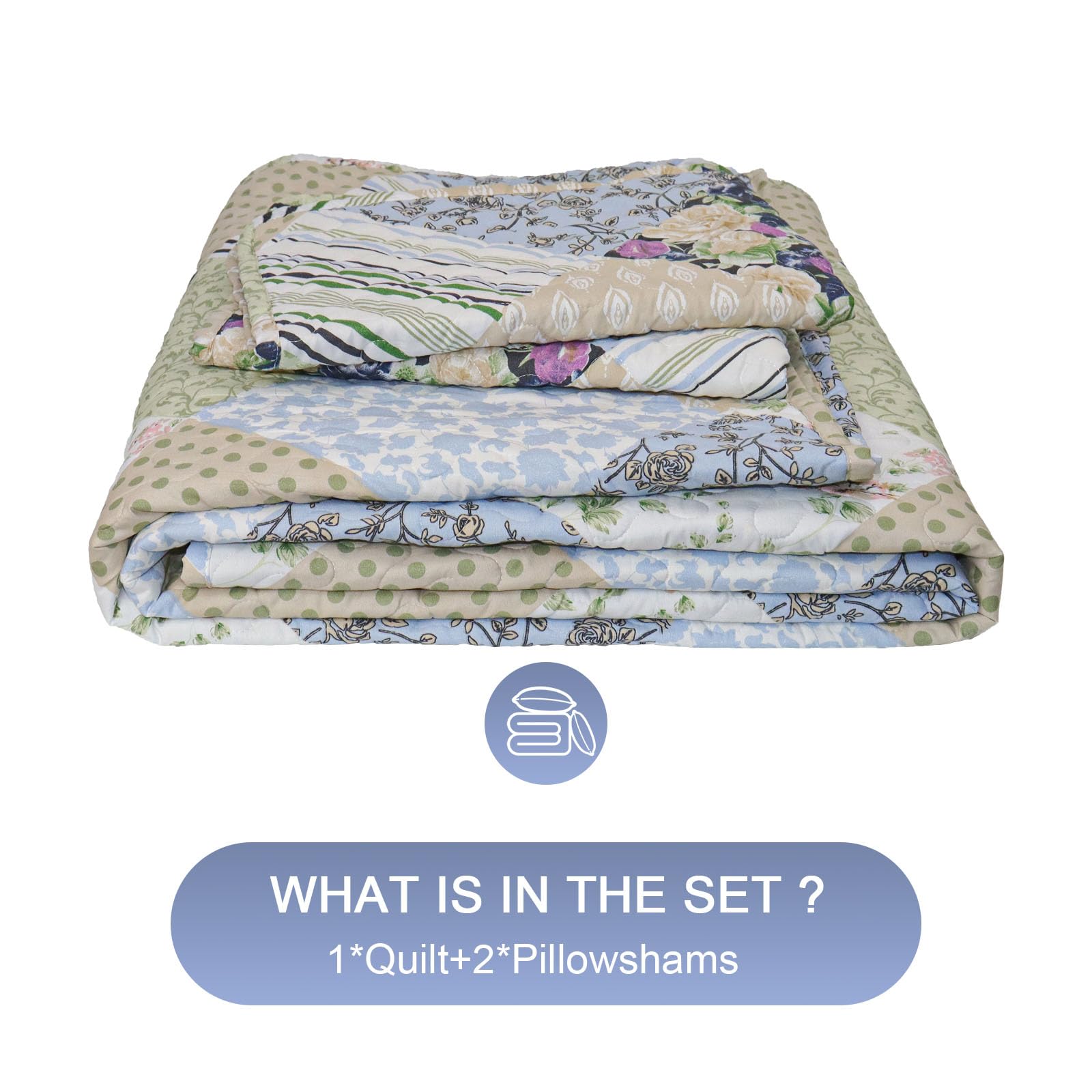 Juego de Edredón Patchwork Boho Heymybed para Cama King, 3 - Imagen 6