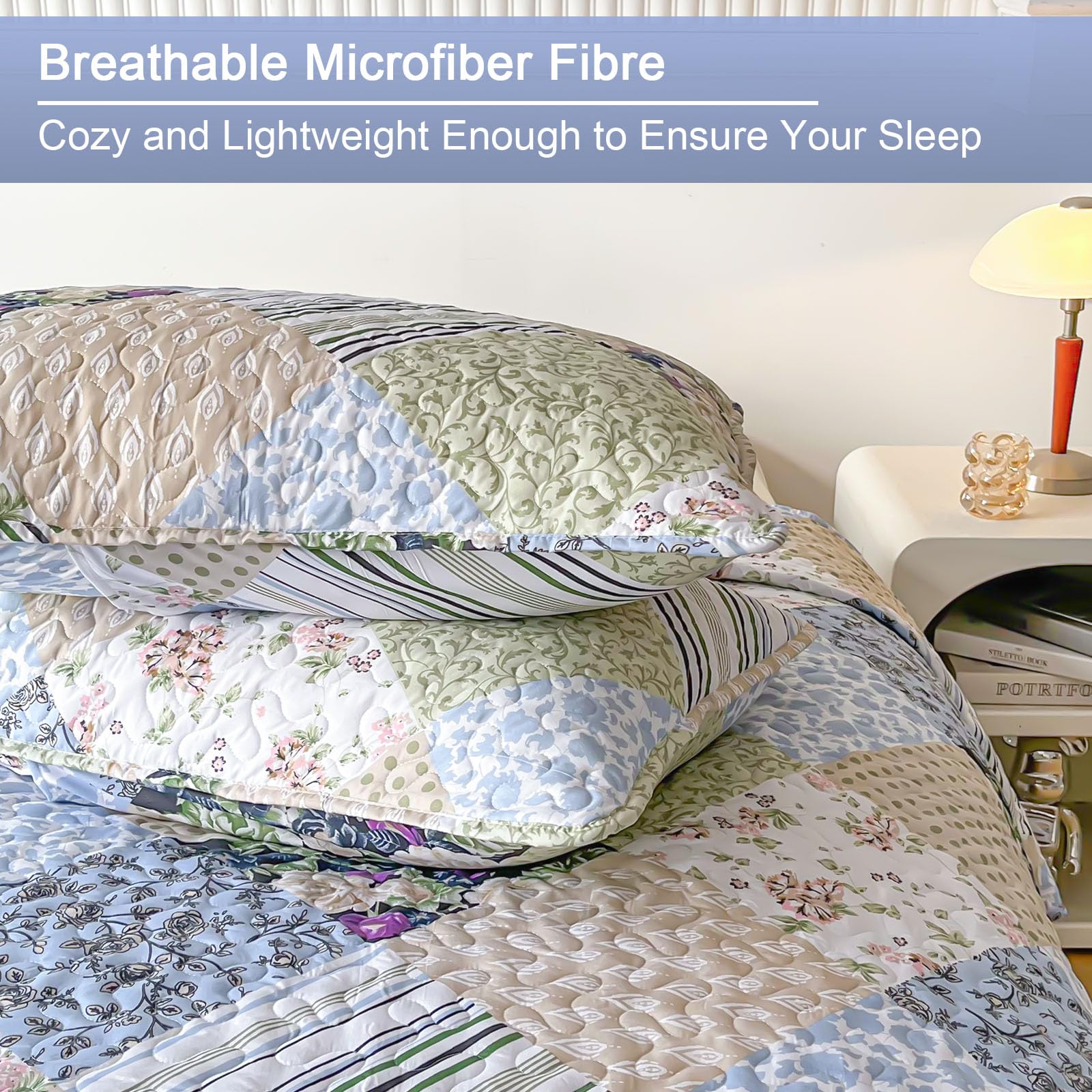 Juego de Edredón Patchwork Boho Heymybed para Cama King, 3 - Imagen 4