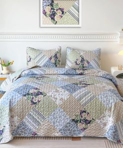 Juego de Edredón Patchwork Boho Heymybed para Cama King, 3