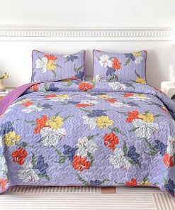 Juego de Edredón Floral Heymybed Tamaño King, 3 Piezas